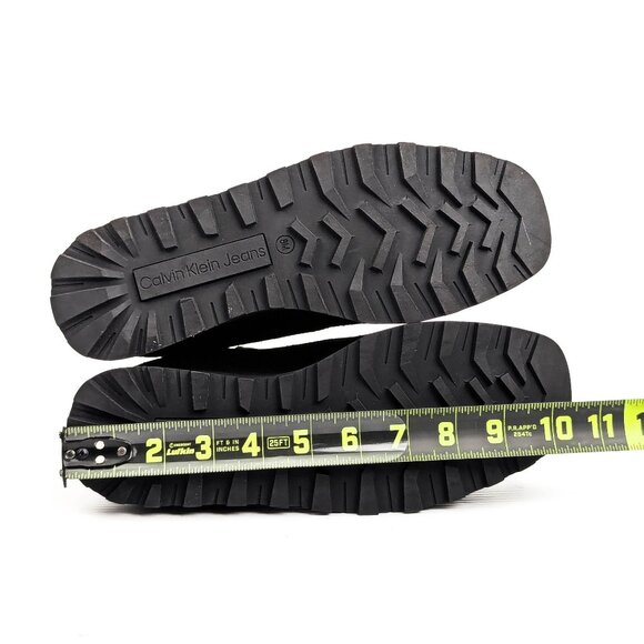 Calvin Klein Women Nevia Black Suede Platform Slip on Chelsea Ankle Boots sz 8 - Picture 5 of 7